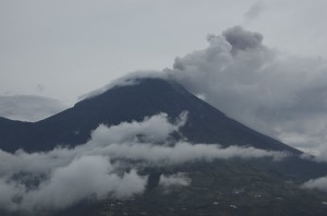 Smoke rising out of Tungurahua 