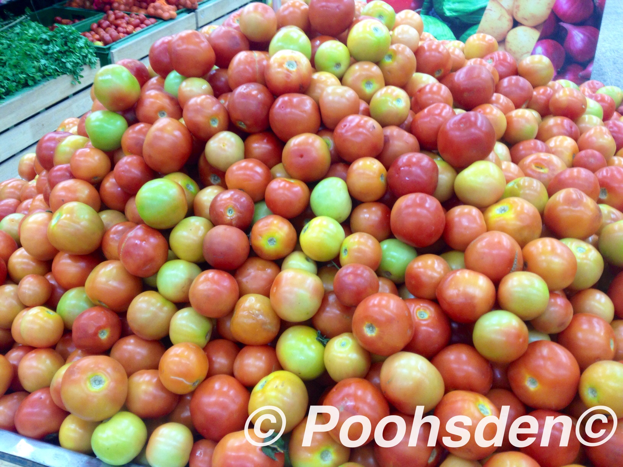 Tomatoes for sale in a market in Chennai, India