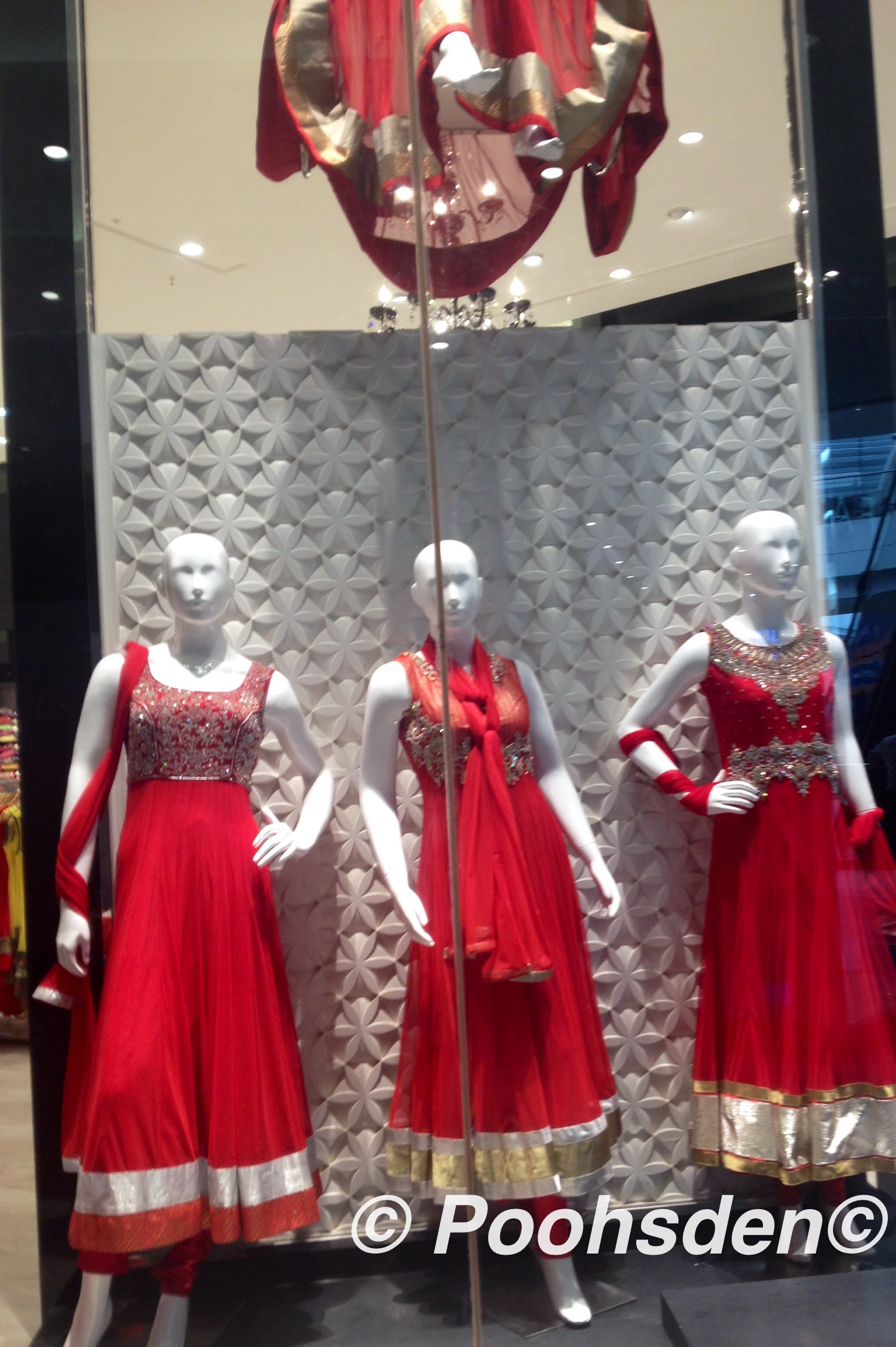 Mannequins in Red at a shop in Chennai