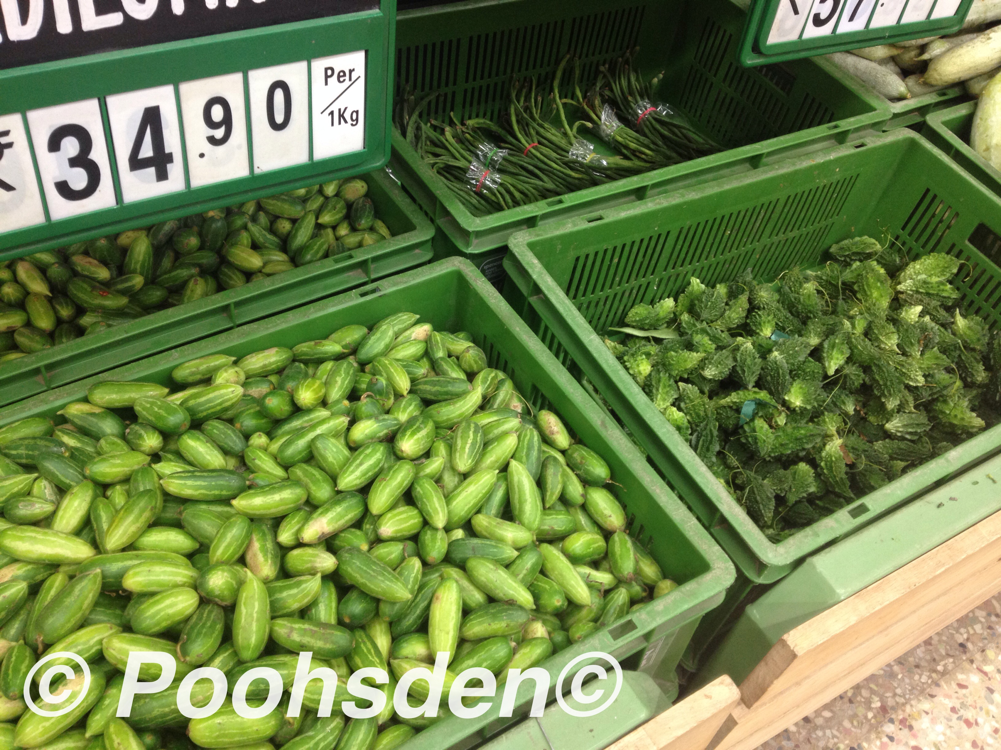 Kinds of green - vegetables for sale at a supermarket in Chennai