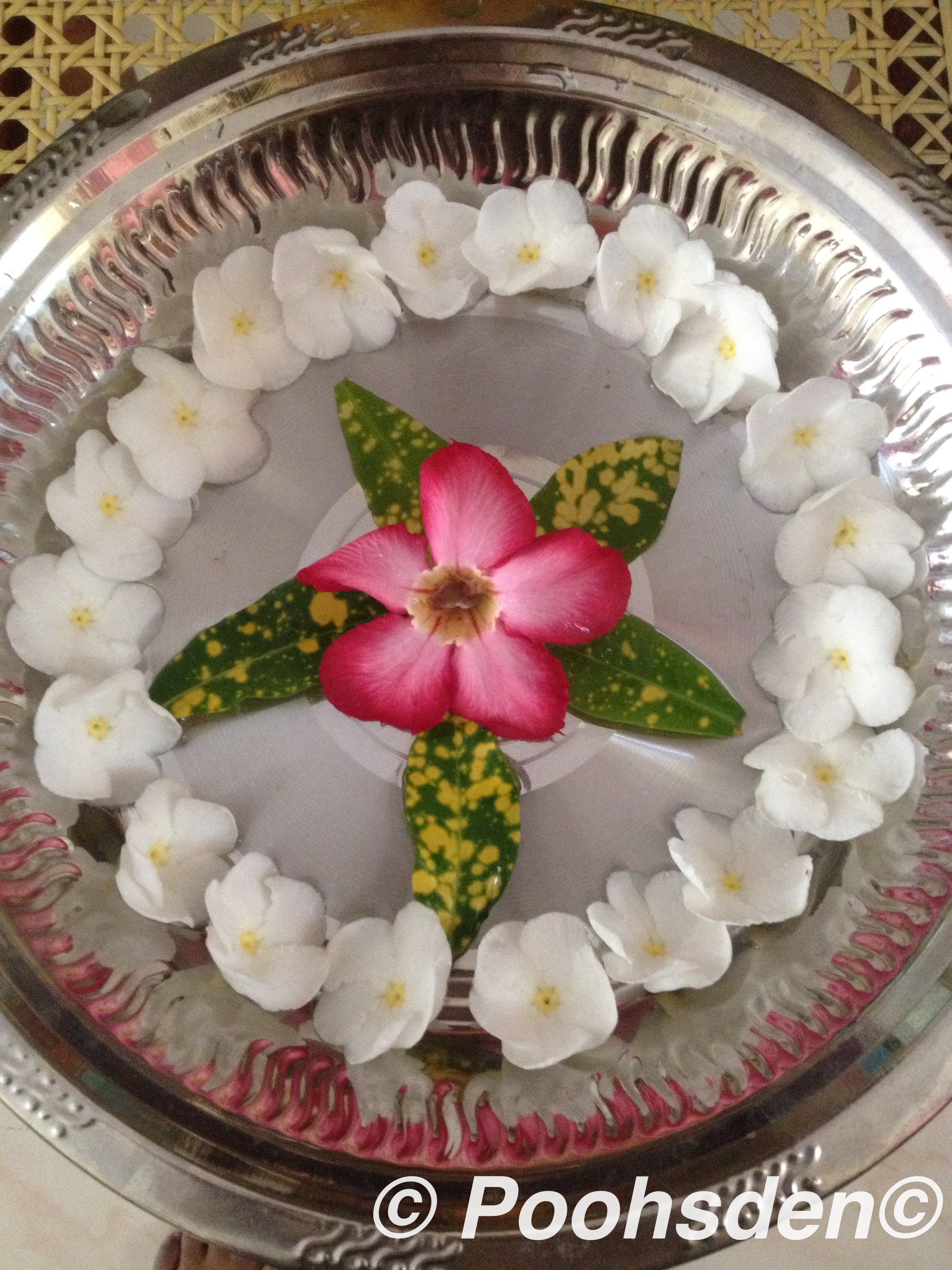 Flower mandalas made at home