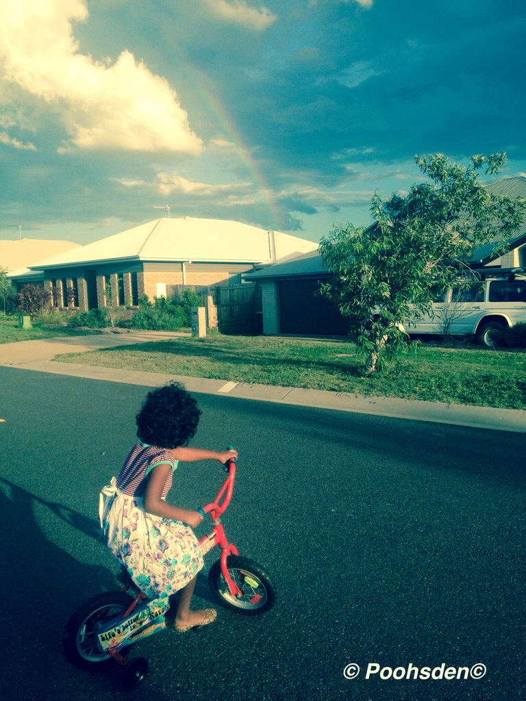 Kuttyma enjoying the rainbow 