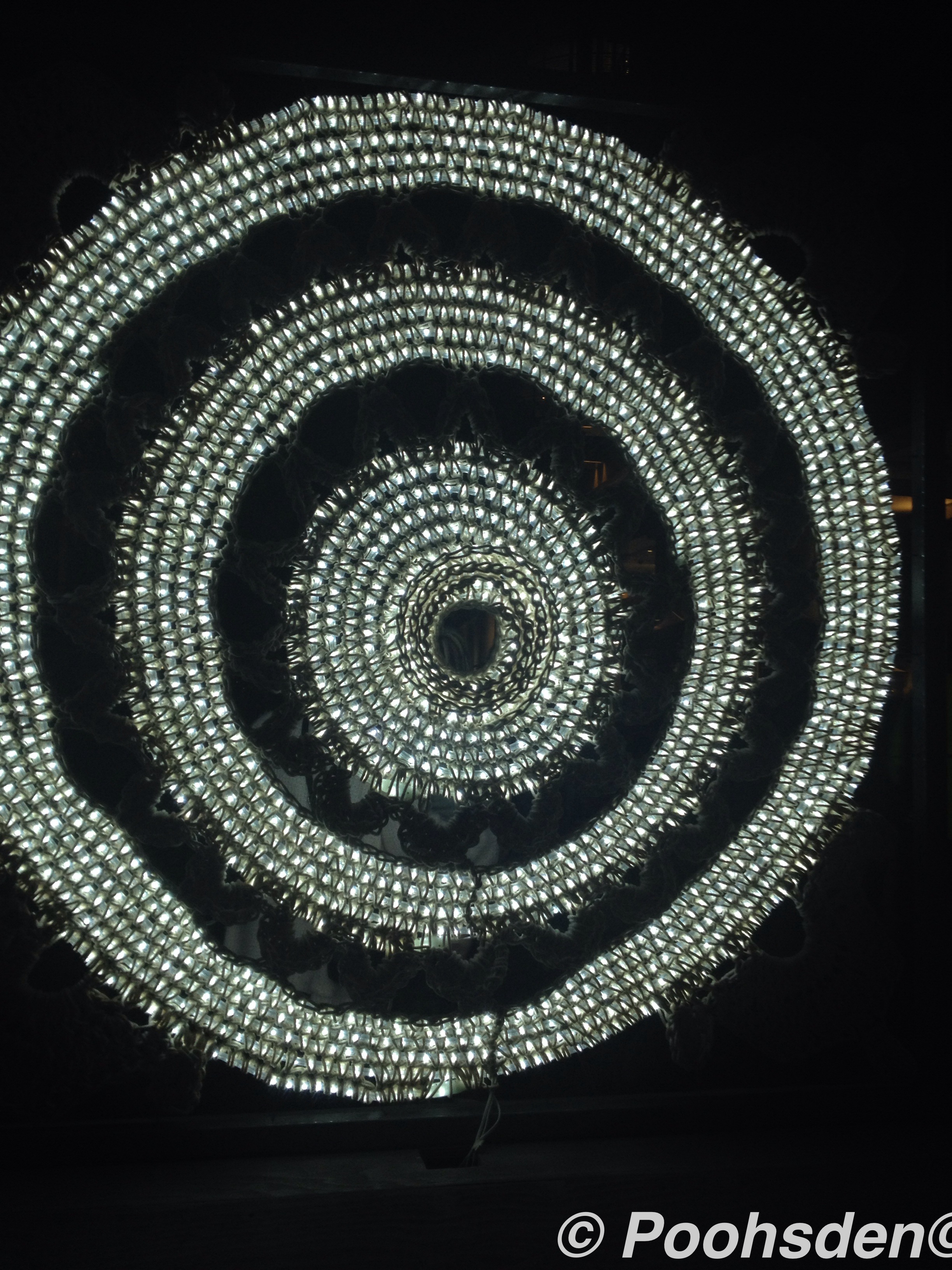 That is a crochet doily all lit up - beautiful isn't it? 