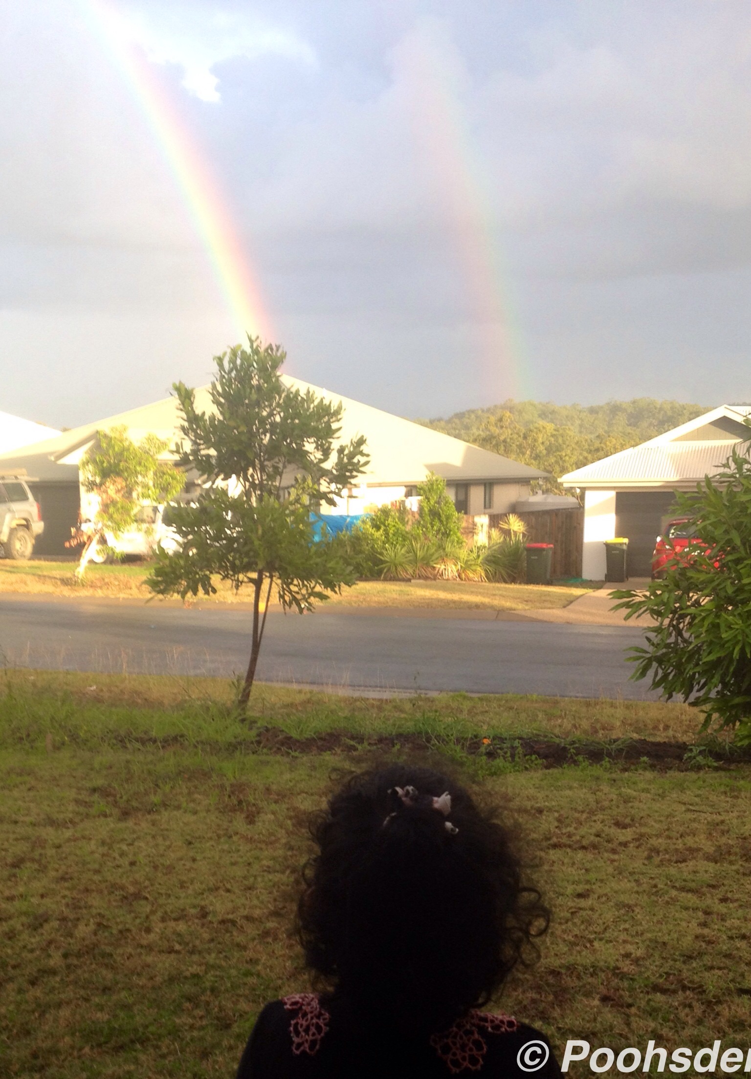 Double rainbow spotted one evening