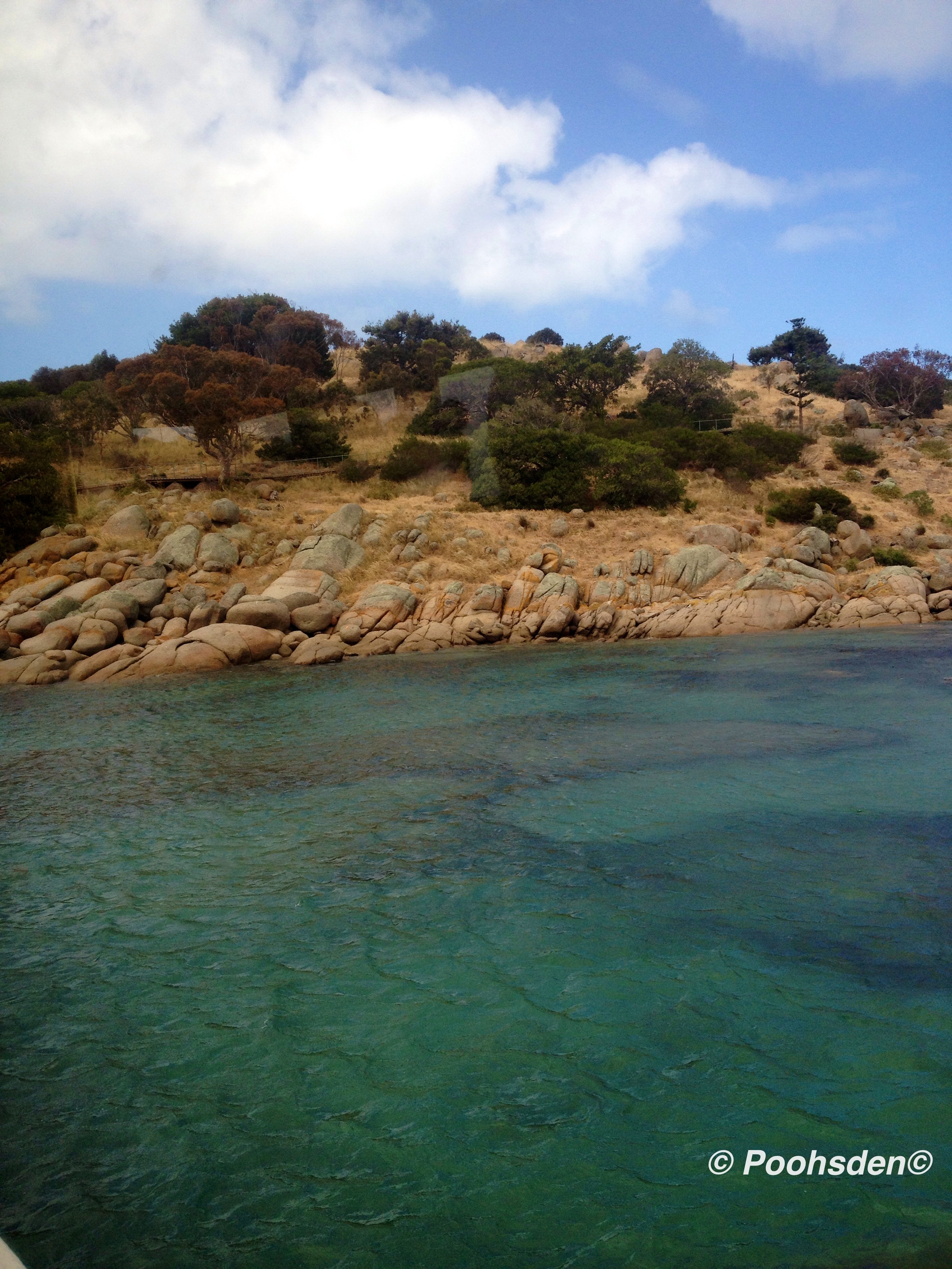 The green waters of Granite Island, Vic Harbour 