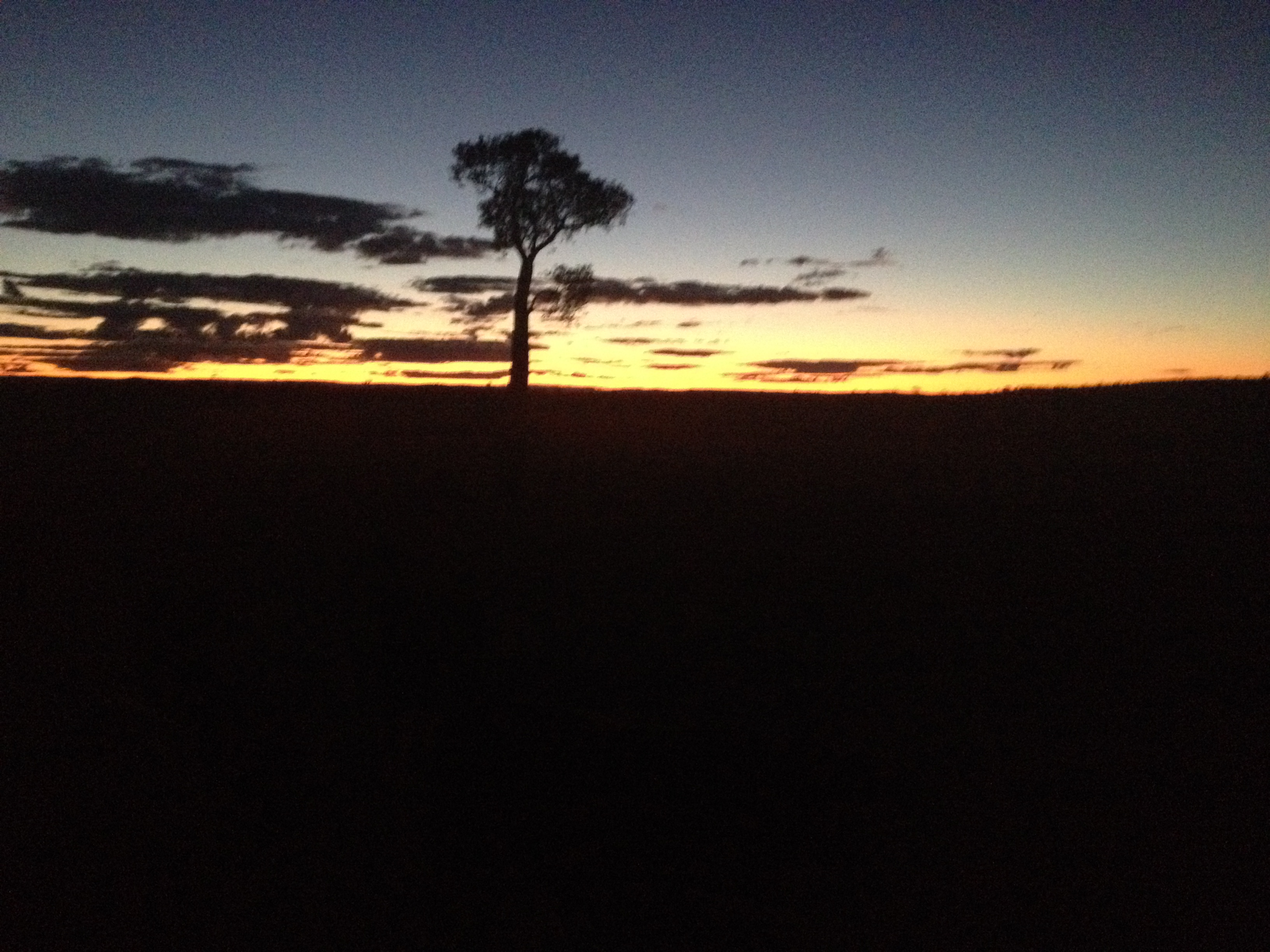 And the sun sets over the Queensland Outback