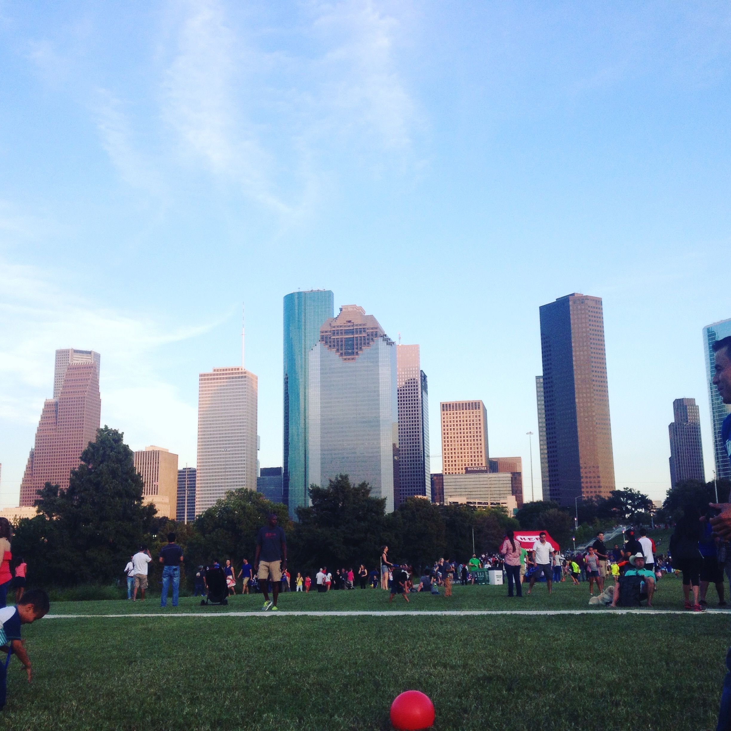 Downtown Houston from Eleanor Tinsley Park